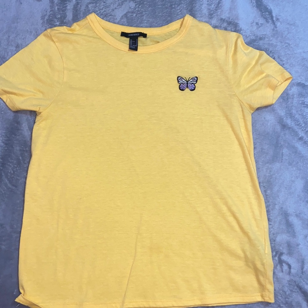 Yellow butterfly top